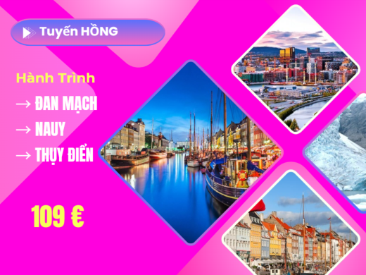 Tuyến hồng : ĐAN MẠCH • NAUY • THỤY ĐIỂN